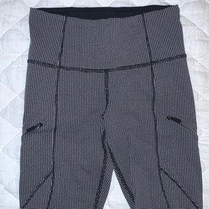 Lululemon 28” Black, Grey & White Leggings